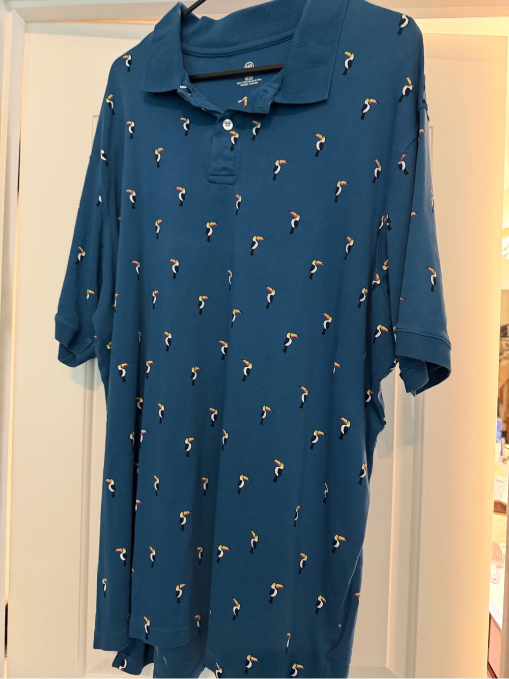 Harbor Bay Blue Polo with Toucan Motif